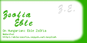 zsofia eble business card