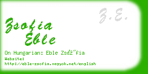 zsofia eble business card